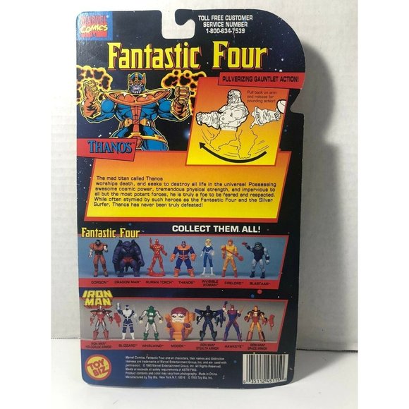 1994 TOY BIZ MARVEL ACTION HOUR FANTASTIC FOUR THANOS, NIB - Picture 3 of 3